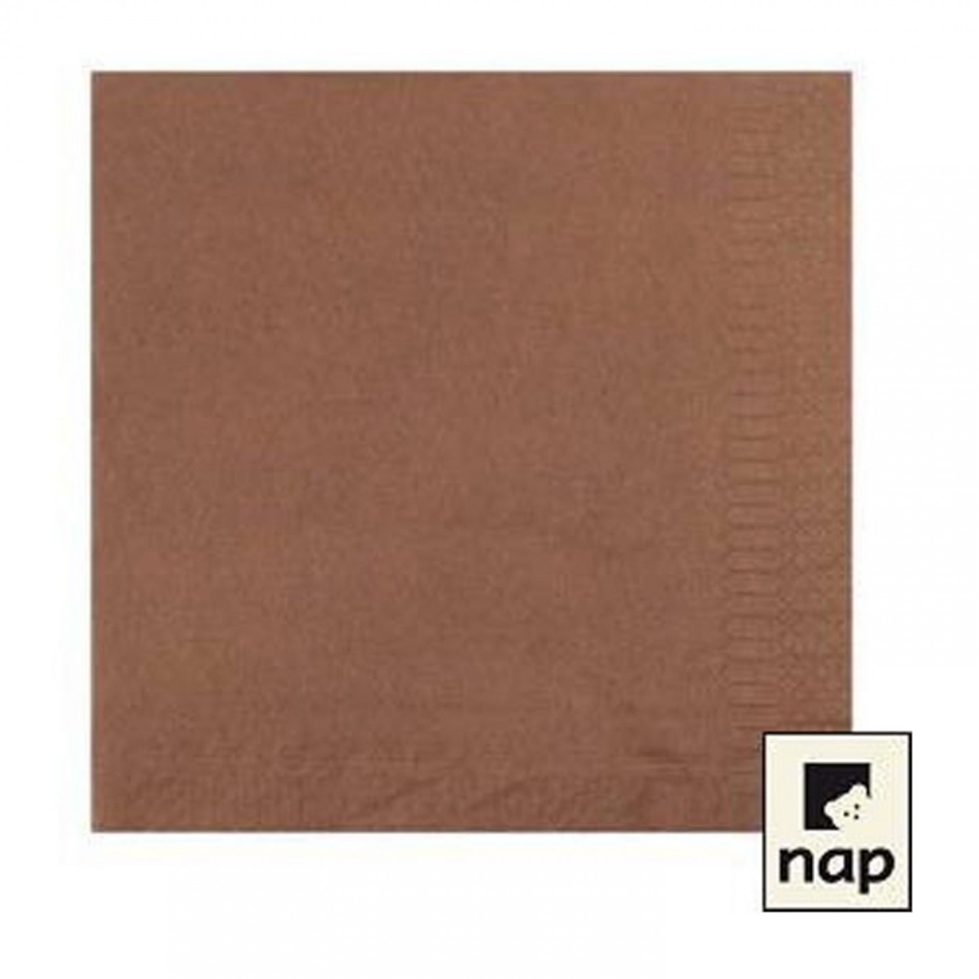 SERVIETTE OUATE 2 PLIS 39X39 CHOCOLAT /100