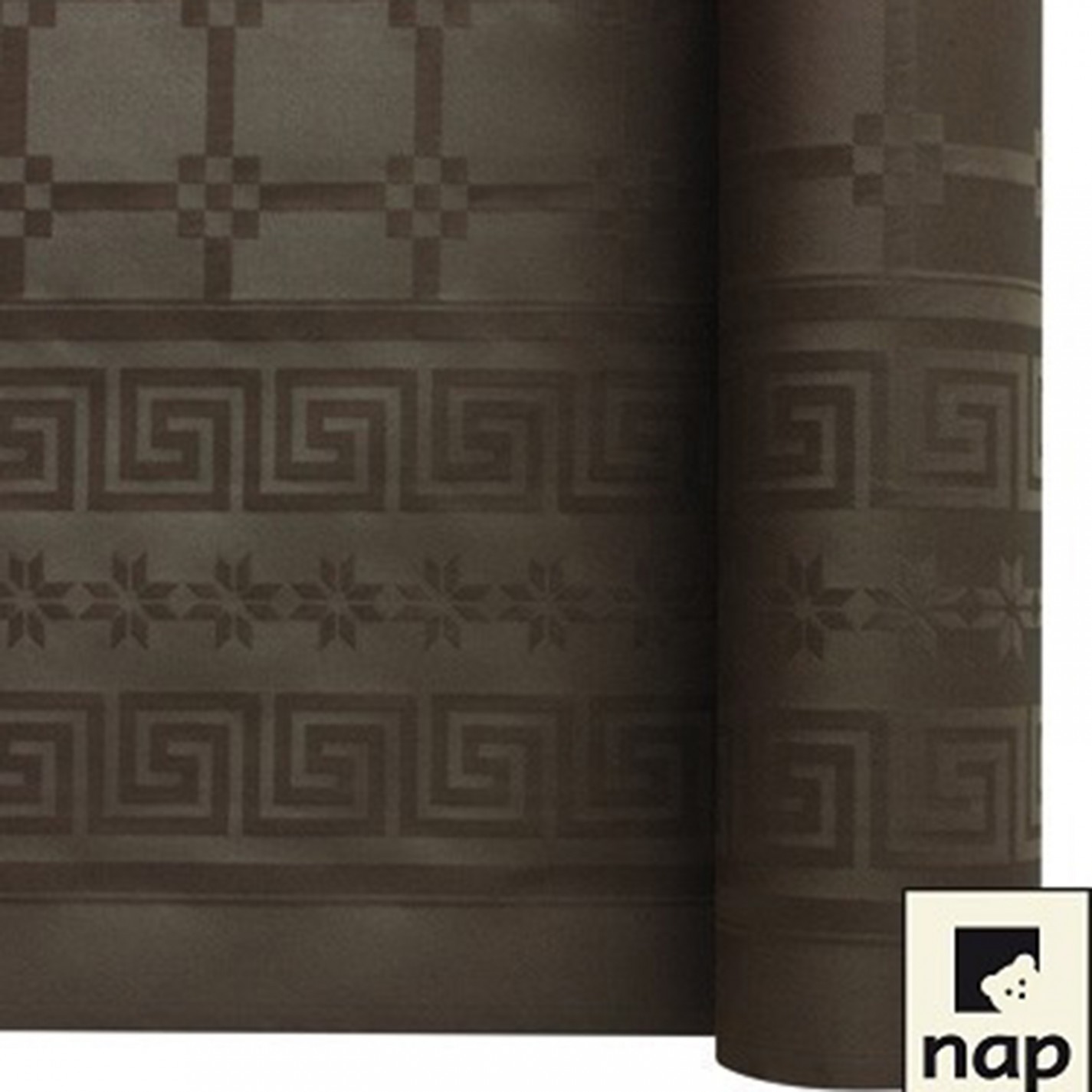 NAPPE DAMASSEE 1.20MX6M CHOCOLAT