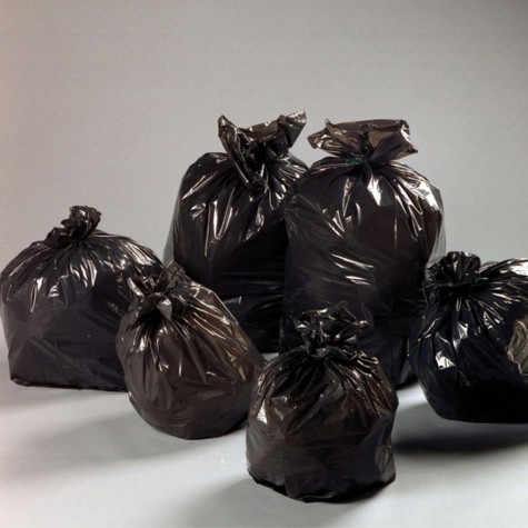 Sac poubelle 65 µ basse densité - noir - 150 L - Carton de 5 x 20 sacs