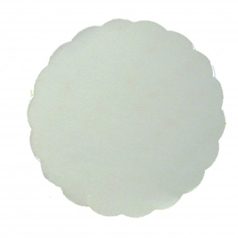 ROND FESTONNE CARTON BLANC D.23CM /250